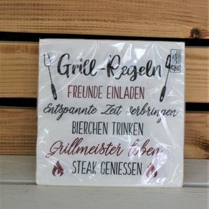 Servietten Grillrezept "Freunde einladen"