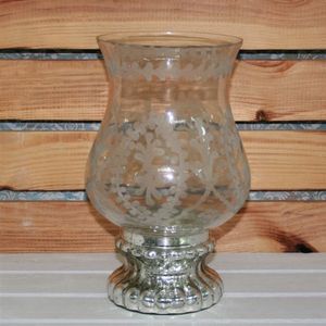 Windlicht Glas/Silber