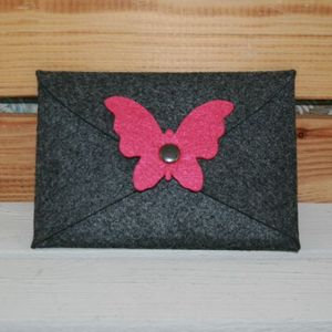 Geschenkkuvert Filz Schmetterling