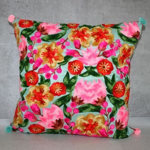 Kissenbezug Floral grün