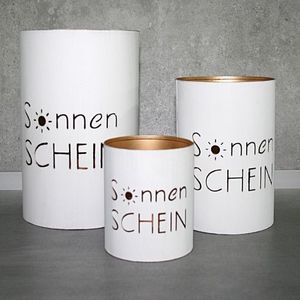 Windlicht Schrift Sonnenschein 