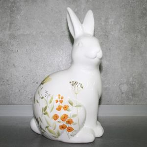 Deko-Objekt Hase Blumendruck