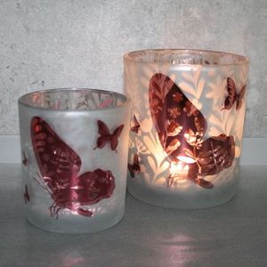 Teelicht Schmetterling klar