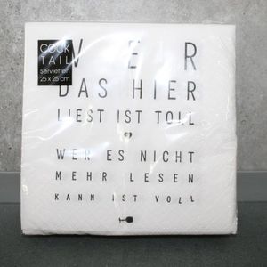 Cocktailserviette " voll toll"