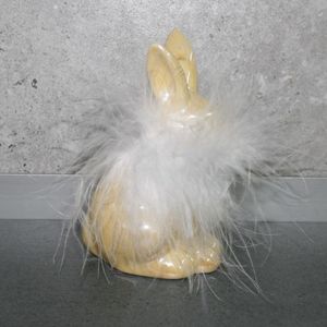 Hase m. Federkragen gelb