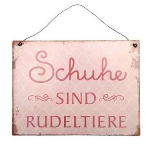 Schild "Schuhe sind Rudeltiere"