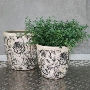 Übertopf Blumen 