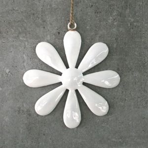Blüten-Anhänger 3 Fb weiss