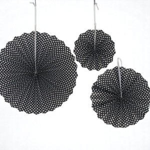 Blüten 3Set schwarz/weiss