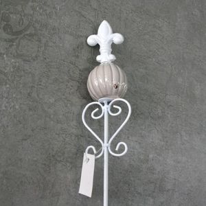 Gartenstecker mit Kugel beige