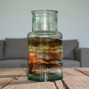 Vase Recy. Glas klar/bunt