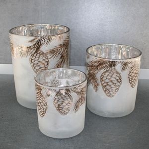 Windlicht Glas Zapfen 